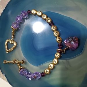 Love you baby Crystal bracelet